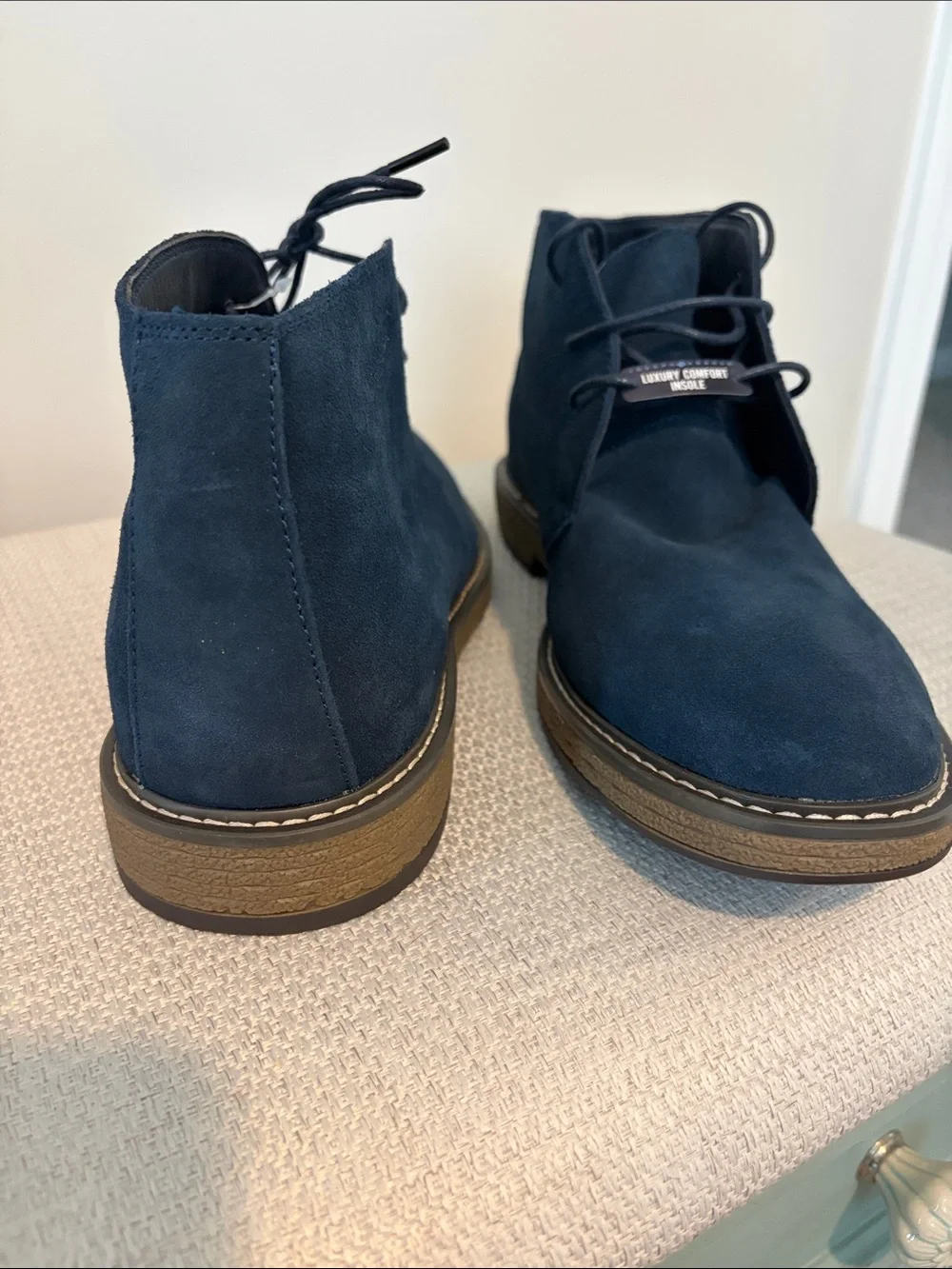 NEW Joseph Abboud Navy Blue Suede Thomas Chukka Boots Size 13